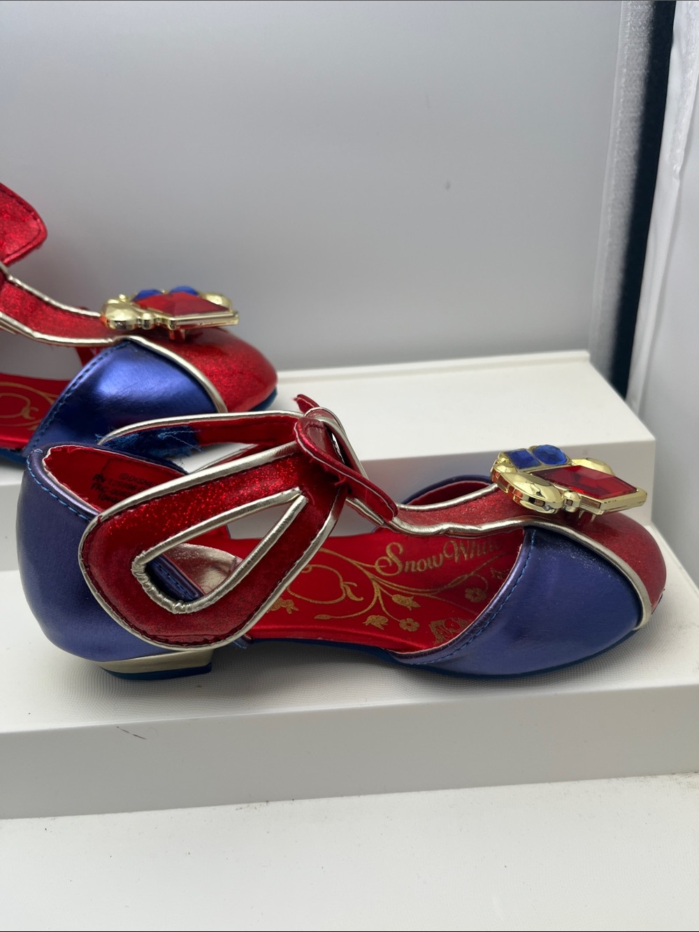 Disney Snow White Dress Shoes Sz 9/10 Red Blue Girls Princess - Picture 6 of 10